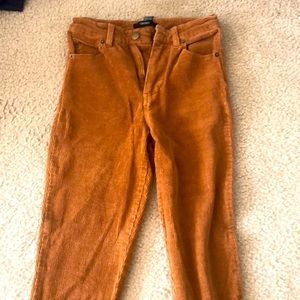Tan jeans velvet material